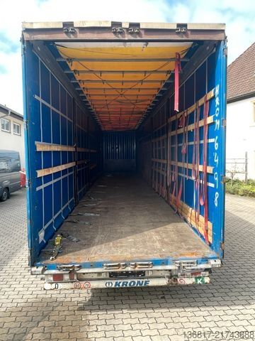 Semirimorchio con telone KRONE Mega Edscha Hubdach Huckepack / neue Plane