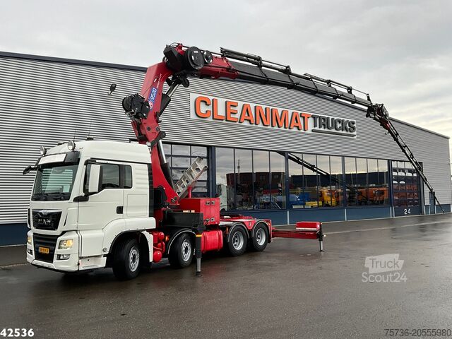 Vinç kamyonu Man TGS 35.500 8x4 HMF 95 Tonmeter laadkraan bj. 2019!