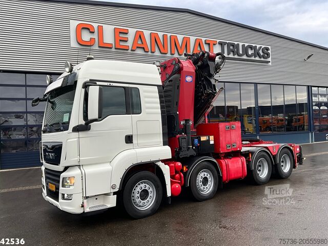 Camion-grue Man TGS 35.500 8x4 HMF 95 Tonmeter laadkraan bj. 2019!