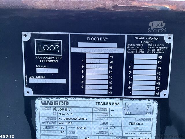 Konteinerių vežimas Floor 2-assige container aanhangwagen