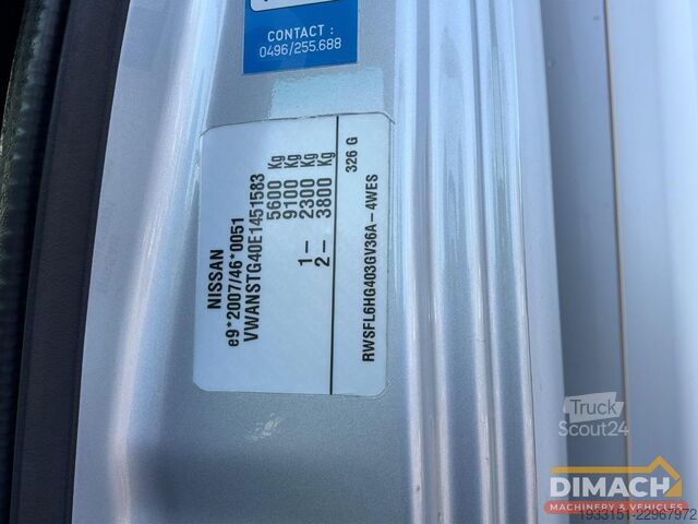 Kofer nissan NT500 bakwagen - zilvergrijs - airco - euro 6 -
