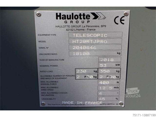 Haulotte HT28RTJPRO Valid inspection, *Guarantee! 28 m Work