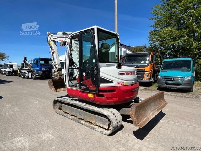 Minikotró TAKEUCHI TB 260 Minibagger Powertilt+Löffel nur 1957h