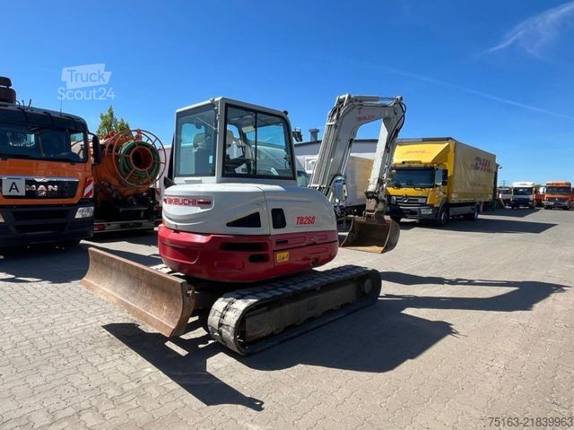 Minikotró TAKEUCHI TB 260 Minibagger Powertilt+Löffel nur 1957h