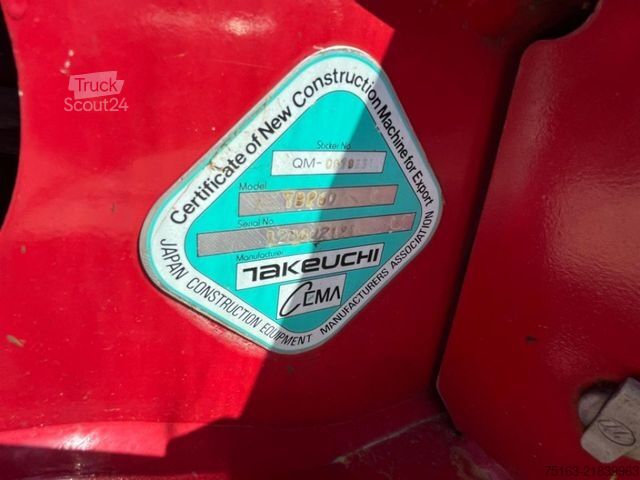 Minikotró TAKEUCHI TB 260 Minibagger Powertilt+Löffel nur 1957h
