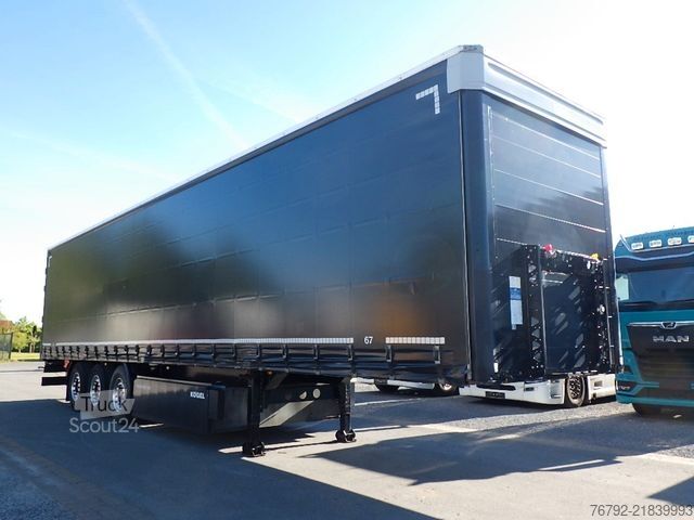 Atvira puspriekabė KÖGEL SN 24 FastSlider/Lift/LASI Getränke/Edscha/ALCOA