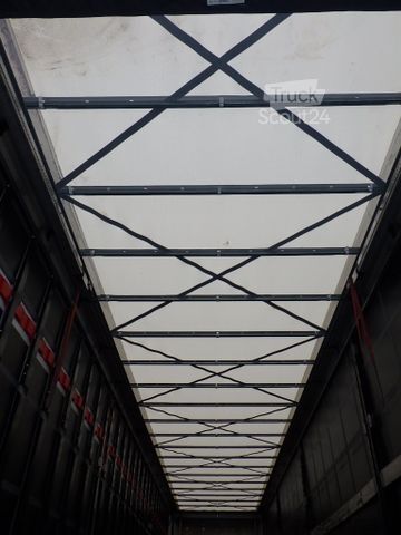 Atvira puspriekabė su tentu KÖGEL SN 24 FastSlider/Lift/LASI Getränke/Edscha/ALCOA