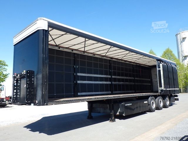 Atvira puspriekabė su tentu KÖGEL SN 24 FastSlider/Lift/LASI Getränke/Edscha/ALCOA