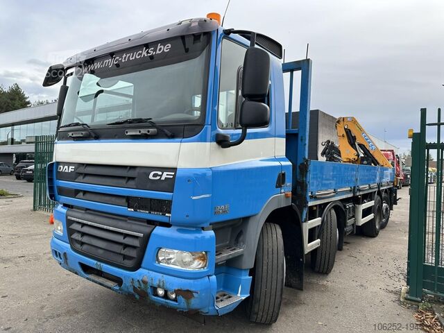 Platforma ładunkowa DAF CF 85.360 8x2 PRITSCHE 7m35 + KRAN EFFER 165-3S...