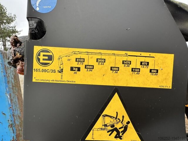 Platforma ładunkowa DAF CF 85.360 8x2 PRITSCHE 7m35 + KRAN EFFER 165-3S...