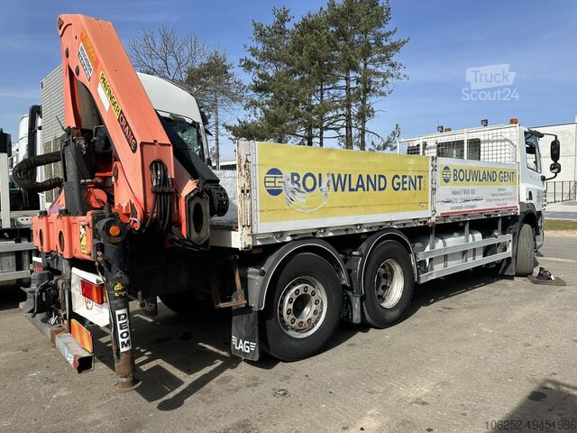 Plateforme de chargement ouverte DAF CF 85.460 6x2 LIFT+LENK ACHSE  + KRAN PALFINGER...