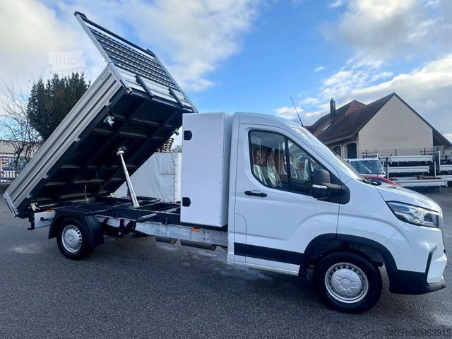 Kravas mikroautobuss ar pašizgāzēju MAXUS Deliver 9 Chassis L3 Kipper Bawer Box AHK 147Ps