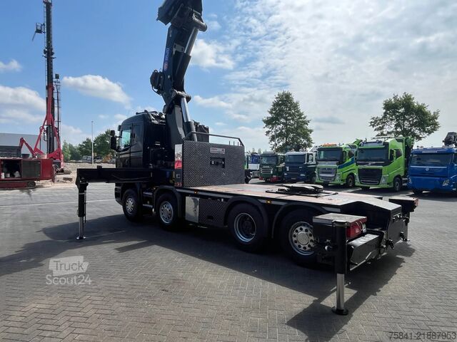 Vrachtwagen met kraan Scania R490 R 490 8x2 Euro 6 HMF 8520-K6 + JIB FJ2000-K6