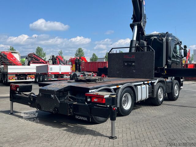 Vrachtwagen met kraan Scania R490 R 490 8x2 Euro 6 HMF 8520-K6 + JIB FJ2000-K6