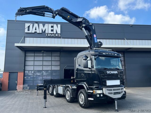 Kranwagen Scania R490 R 490 8x2 Euro 6 HMF 8520-K6 + JIB FJ2000-K6