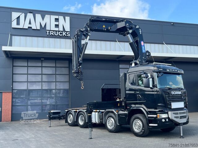 Kranwagen Scania R490 R 490 8x2 Euro 6 HMF 8520-K6 + JIB FJ2000-K6