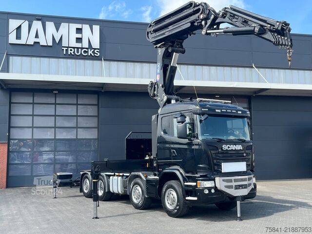 Kranwagen Scania R490 R 490 8x2 Euro 6 HMF 8520-K6 + JIB FJ2000-K6