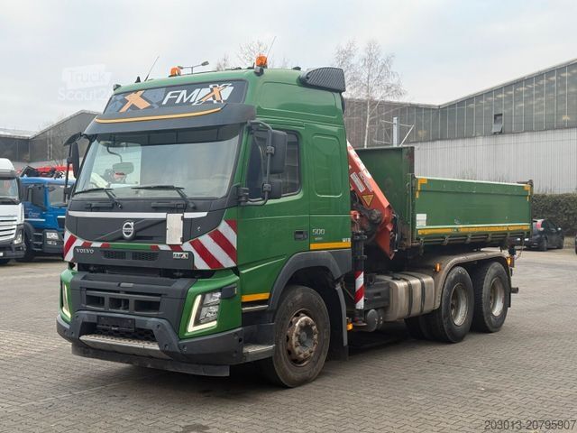 Tovornjak prekucnik VOLVO FMX 500 6x4 Kipper mit Kran Atlas 172.3E - A4