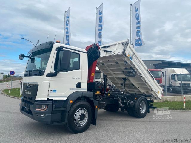 Truck mounted crane MAN TGM 18.320 /4x2/BL/Meiller/Kipper/Kran/15 m/ Neu
