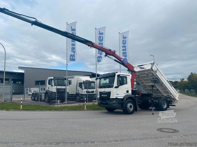 Truck mounted crane MAN TGM 18.320 /4x2/BL/Meiller/Kipper/Kran/15 m/ Neu