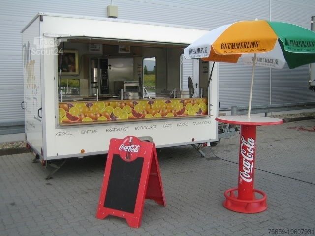 Verkaufsanhänger Fruehauf Grill Bratwurst Suppenküche Kaffee Imbiss O.Saft