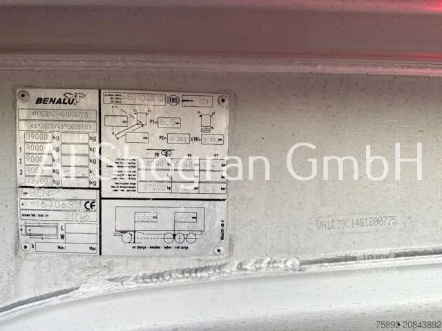 Tipper Benalu C39C14/Liftachse/Voll Alu