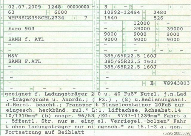 Cserélhető felépítményes félpótkocsi M+V 3Achs Multi Chassis20+30+40+45 MB Lift