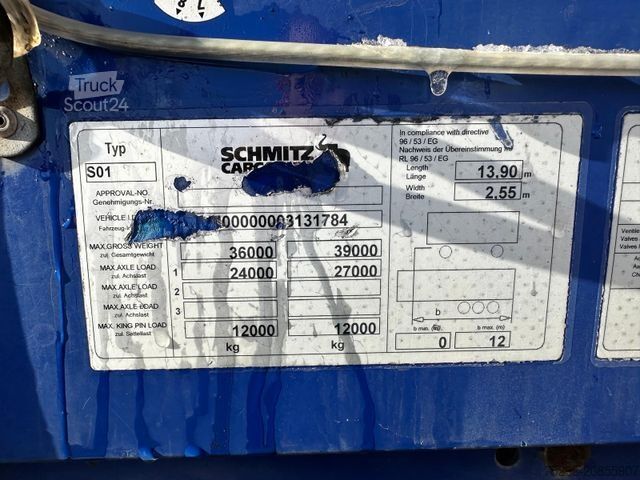 Félpótkocsi SCHMITZ CARGOBULL 3Achs Mega Vario Liftachse SAF Hubdach verzinkt