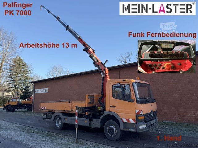 Pick-up varevogn MERCEDES-BENZ 815 Pritsche Palfinger PK 7000 13 m Funk + AHK