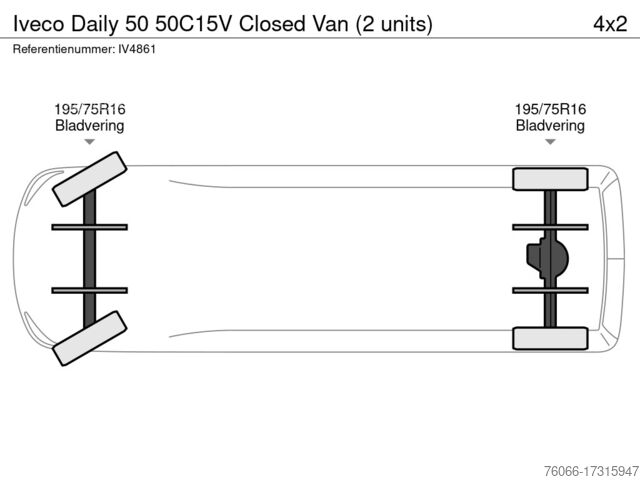 Fourgonnette Iveco Daily 50 50C15V Closed Van (2 units)
