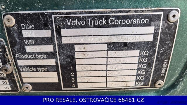 Dreiseitenkipper LKW VOLVO FMX 540 8x4 EURO 6 KIPPER 18 m3 - ALU