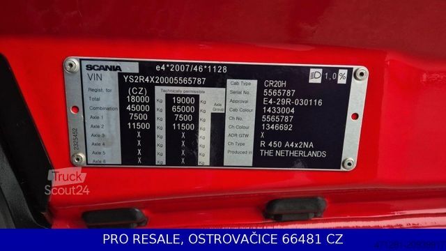 Standard nyergesvontató SCANIA R450 N323 NGS E6 + RETARDER + PARKCLIMA + NAVI