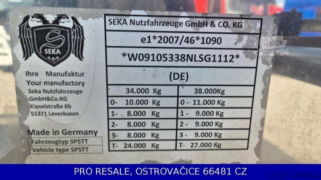 Tanker yarı römork SEKA SPSTT - LEBENSMITTEL + 3 KAM. + LACHSE + 31m3