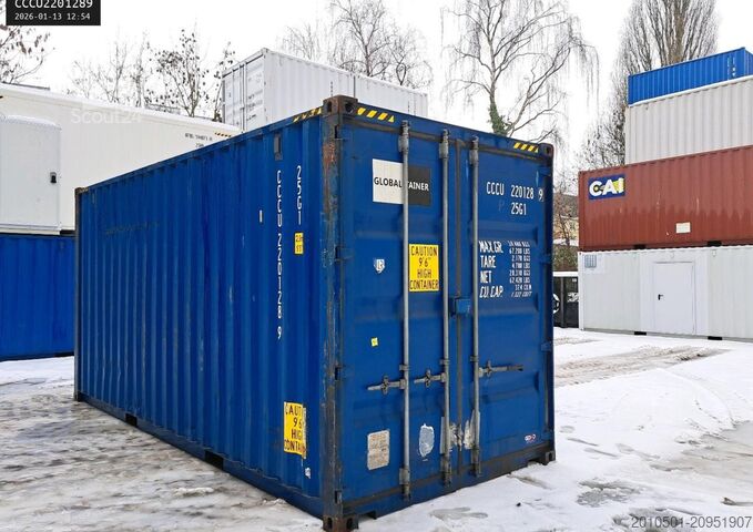  20 Fuß High Cube Seecontainer / blau junger Gebrauchter / Lagercontainer