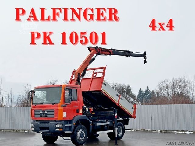Lastebilmontert kran MAN TGM 18.280 * KIPPER 3,85m * PK 10501 * 4x4