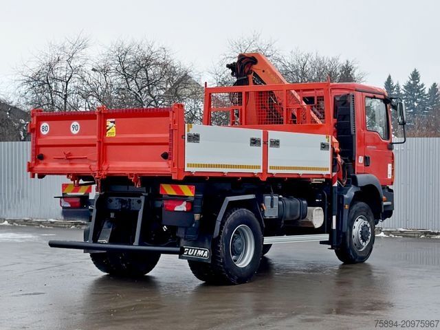 Lastebilmontert kran MAN TGM 18.280 * KIPPER 3,85m * PK 10501 * 4x4