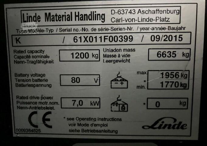 Préparateur de commandes à grande hauteur Linde K-Schwenkschubgabel 011