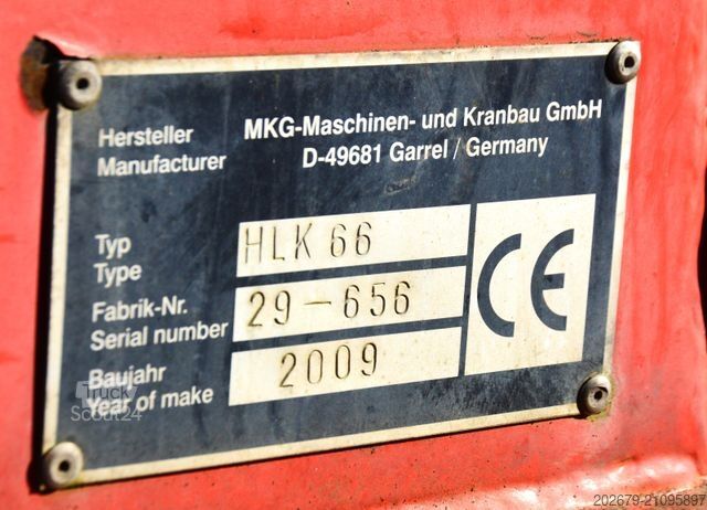 Roll-off tipper truck MERCEDES-BENZ ACTROS 2536L MP3 6x2 MKG HLK66 KRAN BLUETEC5