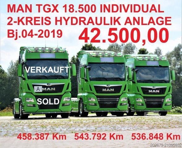 Standardni tegljač MAN TGX 18.500 INDIVIDUAL 2-KREIS HYDRAULIK  RETARDE