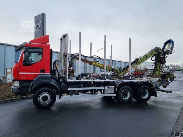 Timmertransportör Renault Kerax 460.35 DXI 6x6 Loglift 96 S blatt/blatt