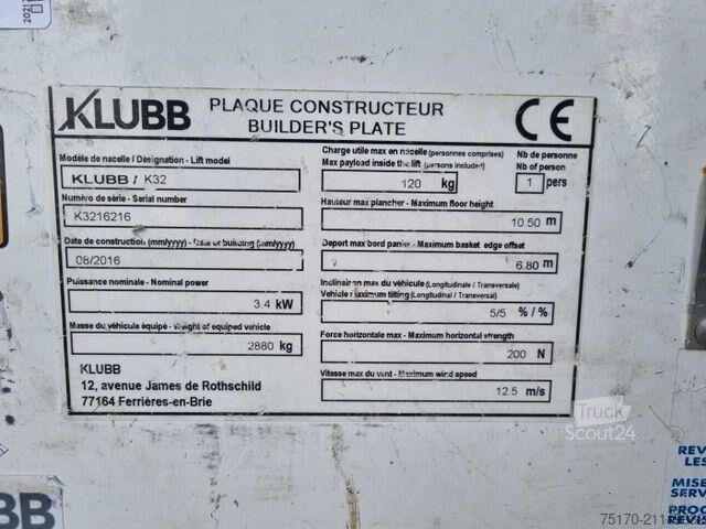 Lkw-Arbeitsbühne Renault Master 2.3 dCi / KLUBB K32, 12,5m