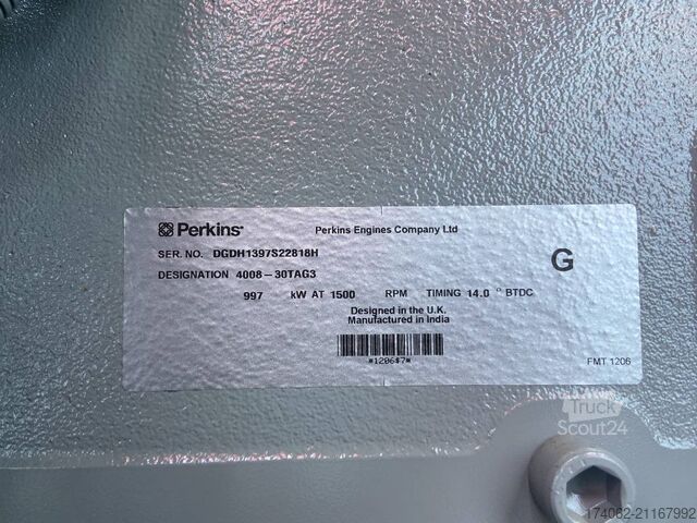 Aggregat Perkins 4008TAG3 - 1.250 kVA Generator - DPX-21070