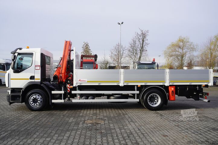 Piattaforma con gru Renault C280 DTI 8 / FASSI crane 5.6T / range 8m