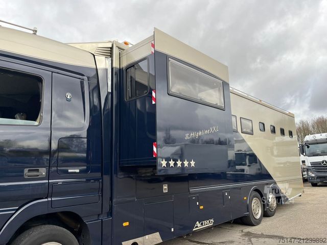 Cattle truck MERCEDES-BENZ 2541 L 6x2 Actros 4 Pferde 2 Wohnungen Popout JL
