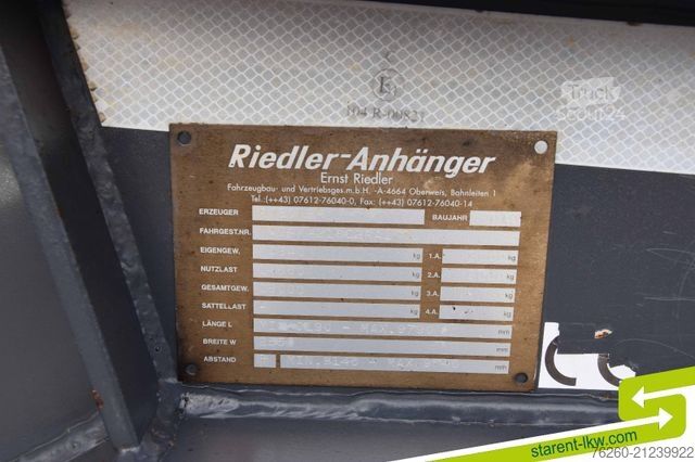 Cserélhető alvázas pótkocsi  Riedler Kipp  WAB  Anhänger SAF Achsen