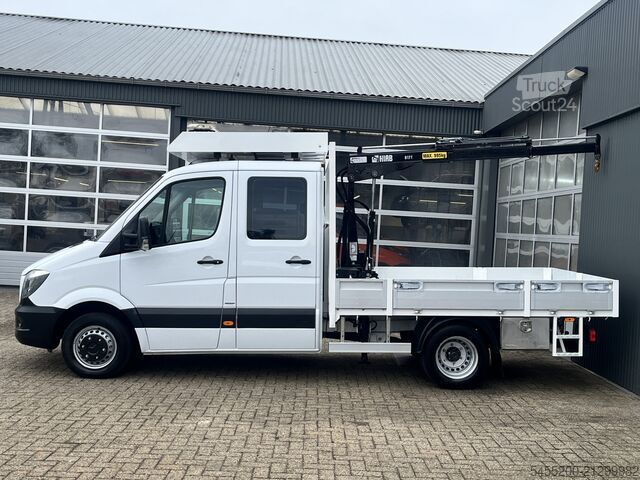 Camión plataforma con grúa Mercedes-Benz Sprinter 513 CDI 366 Hiab Laadkraan 018T Trekha...