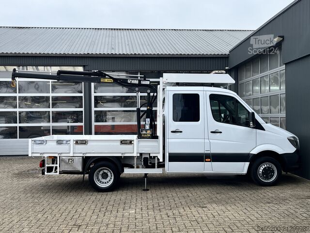 Camión plataforma con grúa Mercedes-Benz Sprinter 513 CDI 366 Hiab Laadkraan 018T Trekha...