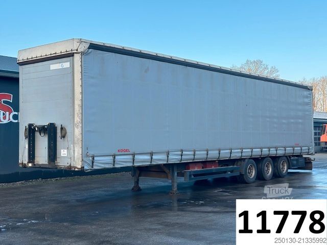 Auflieger mit Pritsche & Plane KÖGEL /SNCC24 Plane & Spiegel  MEGA/ EDSCHA SAF