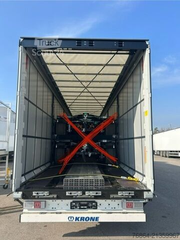 Avoin puoliperävaunu pressulla KRONE MEGA SD, EDSCHA-VERDECK, HUBDACH