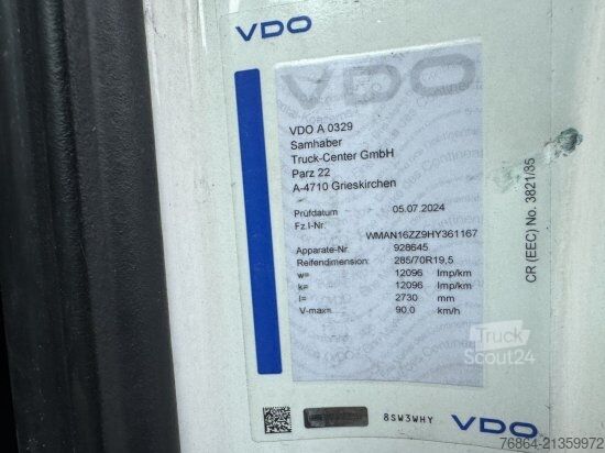 Samochód ciężarowy z plandeką typu platforma MAN TGM 15.290 PRITSCHE PLANE